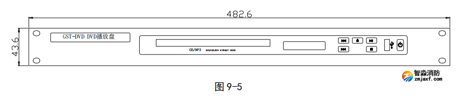 海灣GST-DVD 型 DVD 播放盤(可選配)接線安裝技術 海灣GST-DVD 型 DVD 播放盤(可選配)接線安裝技術